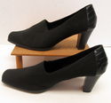 Womens Shoes Size 10 Black Pumps w/Chunky Heel - V