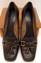 Womens Etienne Aigner Sz 8 Shoes Brown Leather/Liz