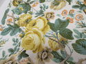 3 Vintage Floral Fabric 36" W Yellow Green Gold Cr