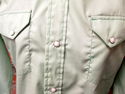 Vintage Mens Western Shirt Sz S w/Green Pearl Snap