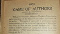 Antique Household Authors Game Milton Bradley #403