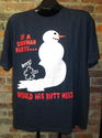 Mens T-Shirt XL "If a Snowman Farts Would His Butt