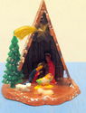 Vintage Christmas Plastic Nativity Hong Kong Crech