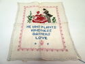 Vintage Completed Cross Stitch Sampler on Linen "P