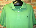 Mens Sz XL Green Golf Shirt Cotton w/Embroidered G