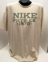 NIKE Beige  Sz XL Phys Ed T-Shirt in a Retro Faded