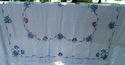 Vintage Embroidered Linen Tablecloth Beautiful Han