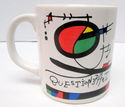 Rare Joan Miro Art Mug "Questions D'Art" 1989 Comm