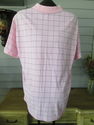 Mens XL Pink & Navy Blue Striped Shirt by American