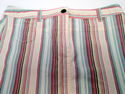 Womens Multi Colored Sz 4 Striped Skirt w/Ruffled 