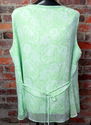 Womens Sz 4X Sleeveless Green Floral & Ruffles Lin