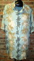 Tall Mens Hawaiian Shirt 2XT Rayon Aqua Palm Tree 