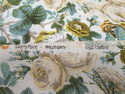 3 Vintage Floral Fabric 36" W Yellow Green Gold Cr