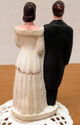 Vintage Chalkware Wedding Cake Topper Bride Groom 