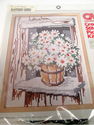 1977 Daisies Stamped Cross Stitch Embroidery 12 x1