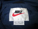 Mens L Nike Swoosh Windbreaker Jacket Coat Navy Wh