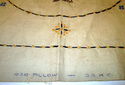 Antique Stamped Cross Stitch Linen Completed Pillo