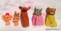 Vintage 1950's 60's Finger Puppet Lot w/Tom & Jerr