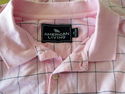 Mens XL Pink & Navy Blue Striped Shirt by American