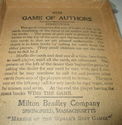 Antique Household Authors Game Milton Bradley #403