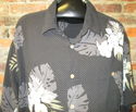 Men's Hawaiian Shirt 2XL Rayon Black Coconut Butto