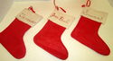 Vintage Red Felt Christmas Stocking Lot of 5 inclu