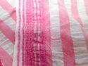 Vintage Bates Pink & White Seersucker Fabric w/Che