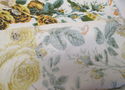 3 Vintage Floral Fabric 36" W Yellow Green Gold Cr