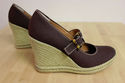 Tommy Hilfiger Womens Canvas Wedge Platform Buckle