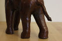 Vintage Hand Made Leather Elephant Statue Figure T