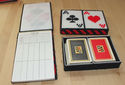 Vintage Needlepoint Bridge Set Coasters Score Pad 