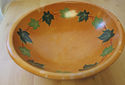 Vintage MUNISING Primitive Wood Dough Bowl Signed 