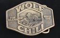 Vintage Wolf Belt Buckle Wolf Brand Brass Corsican