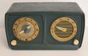  Vintage Silvertone Clock #7 Green Tube Radio For 