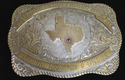 Vintage Cowboy Trophy Belt Buckle Horse Show Silve
