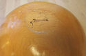 Vintage MUNISING Primitive Wood Dough Bowl Signed 