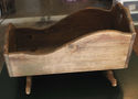 Vintage Rocking Doll Baby Bed Crib Rustic Signed A