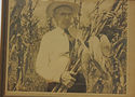  Vintage Old Farmer Photo  Checking Cane in Field 