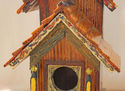 Vintage Bird House Hand Painted Two Story Mid Cent