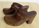 UGG Kaylee Chocolate Brown Braided Leather Wood He