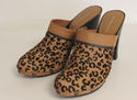 TOMMY HILFIGER Leopard Print Hair on  Hide Mules H