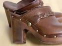 UGG Kaylee Chocolate Brown Braided Leather Wood He