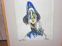 VINTAGE ABSTRACT CLOWN PAINTING SIGNED  Lila New O