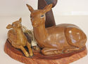 Vintage Designer Deer Gun Table Lamp Figure Mid Ce