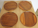 Vintage Genuine Acacia Wood Chargers Dining Handcr