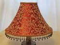  Victorian Lamp Shade Rich Royal Colors Gold Trim 