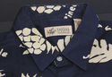 Lord & Taylor Hawaiian Shirt Button Front Black & 