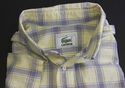 Lacoste Mens Yellow Blue White Plaid Check Short S