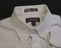 Nordstrom Dress Shirt White with Blue & Brown Chec