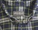 Eddie Bauer Long Sleeve Shirt Button-Front Blue Gr